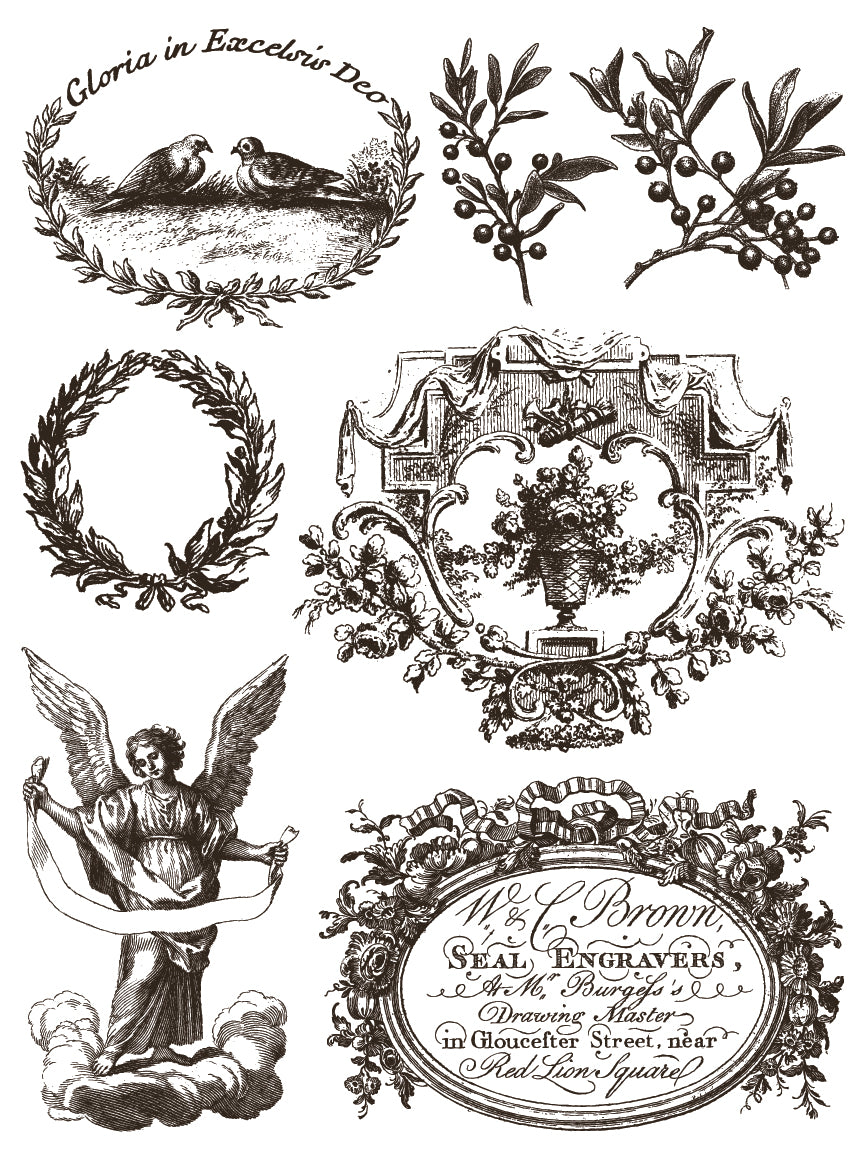 Gloria IOD Paint Inlay - Iron Orchid Designs