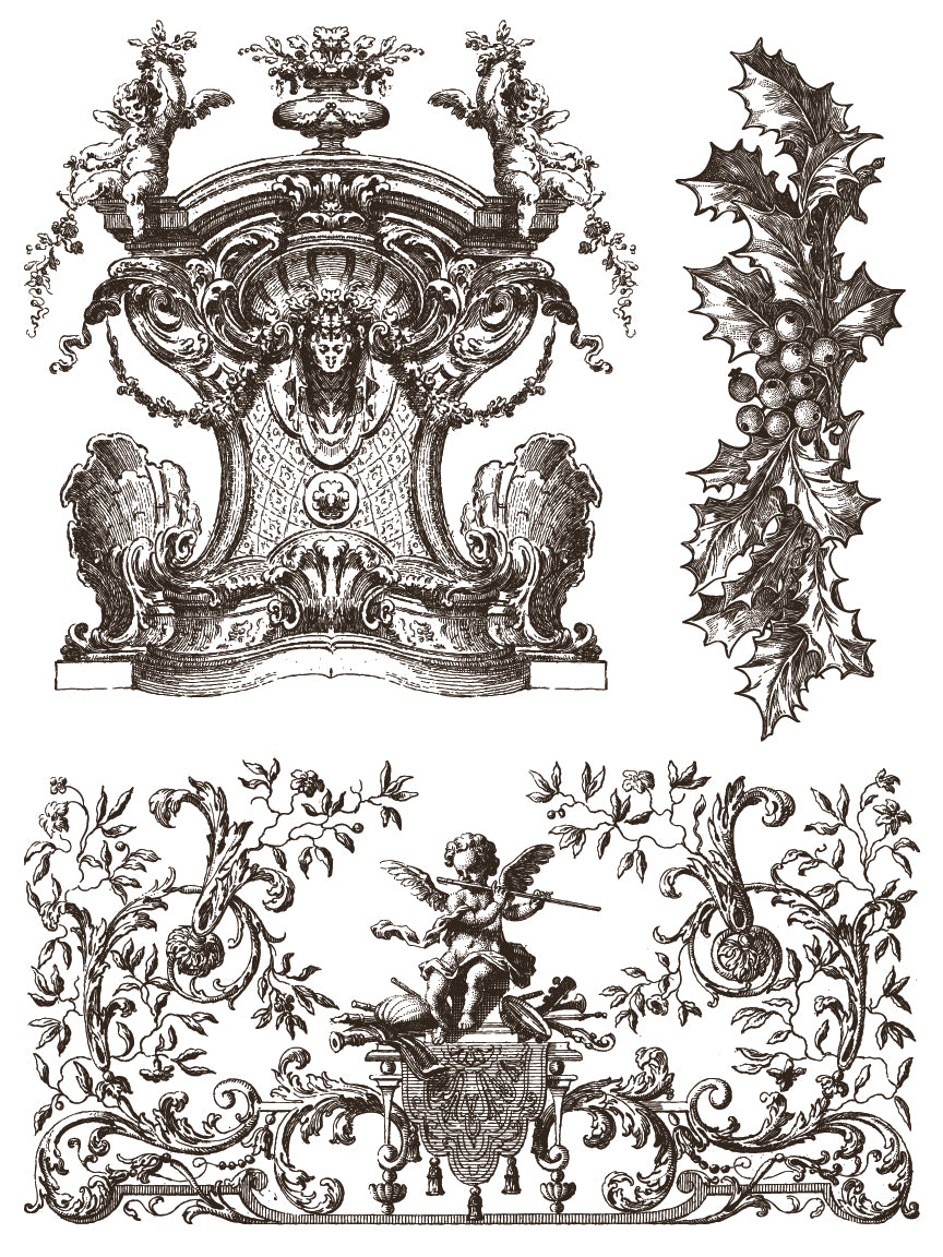 Gloria IOD Paint Inlay - Iron Orchid Designs