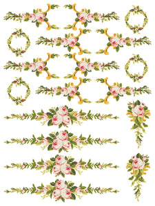 Petite Fleur Pink IOD Paint Inlay - Iron Orchid Designs