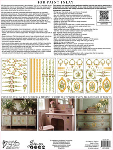 Petite Fleur Pink IOD Paint Inlay - Iron Orchid Designs
