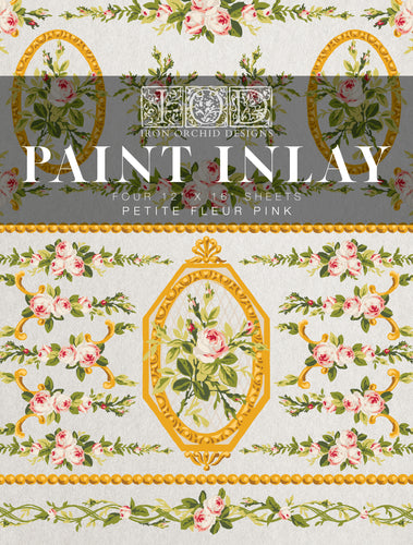 Petite Fleur Pink IOD Paint Inlay - Iron Orchid Designs