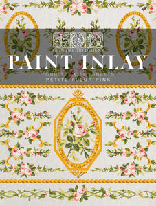 Petite Fleur Pink IOD Paint Inlay - Iron Orchid Designs