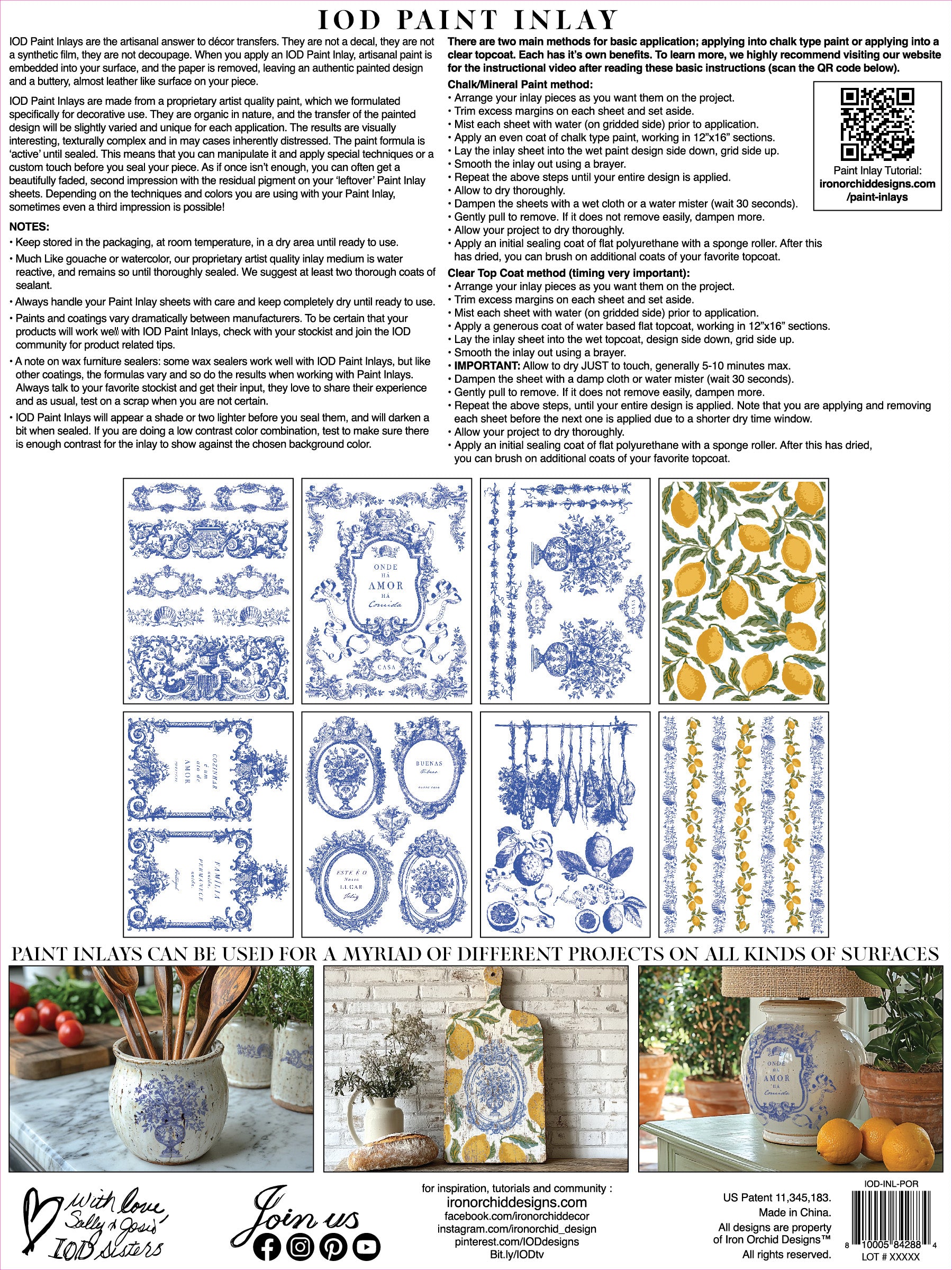 Portofino IOD Paint Inlay - Iron Orchid Designs