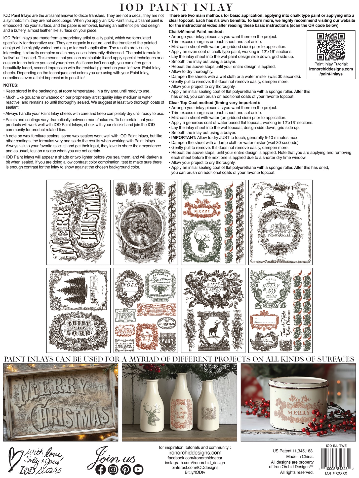 Twelfth Night IOD Paint Inlay - Iron Orchid Designs