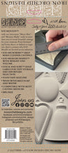 Load image into Gallery viewer, Iron Orchid Designs mold packaging with text and images of a mold and measuring tool.