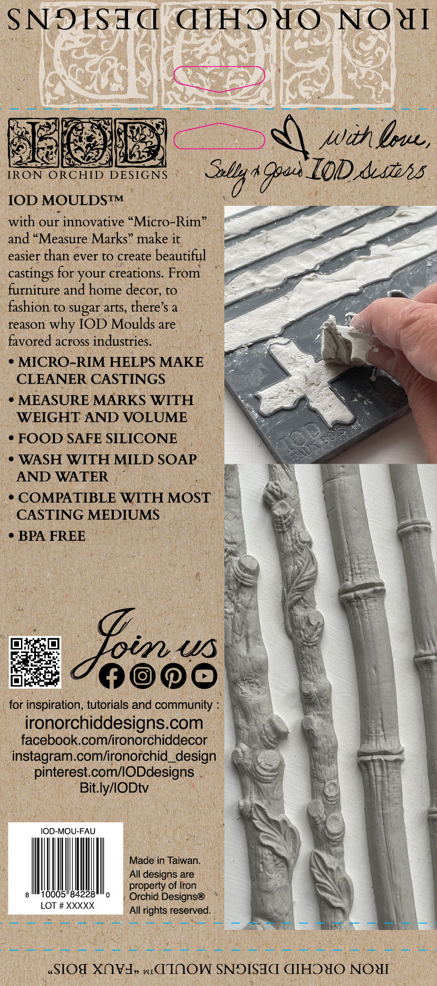Faux Bois Mould by IOD - Iron Orchid Designs