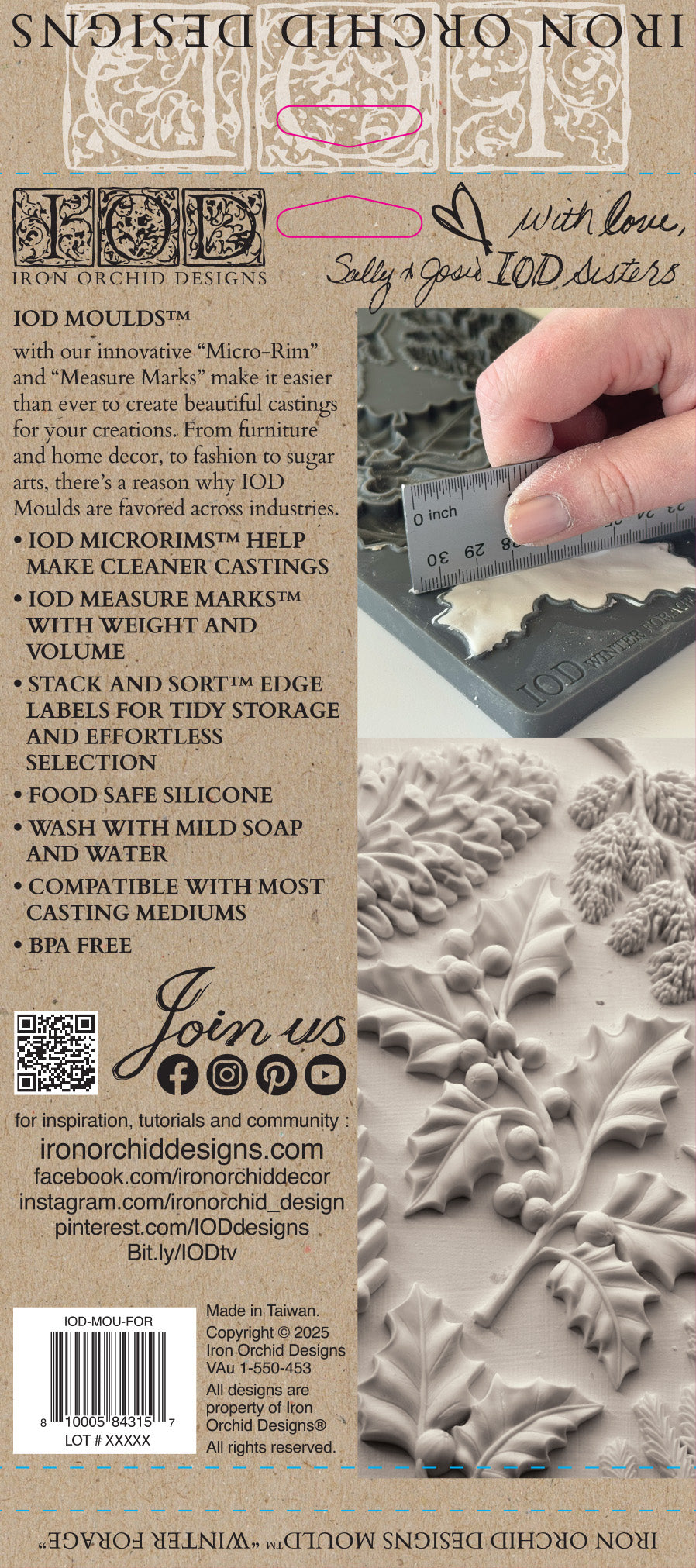 Winter Forage Mould by IOD - Iron Orchid Designs