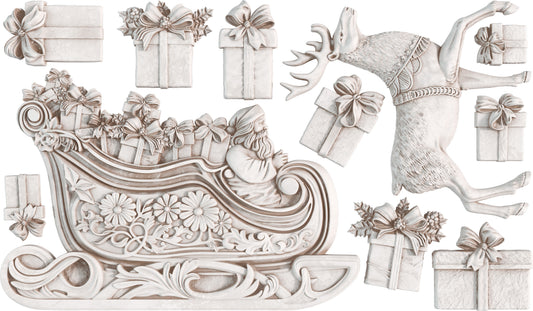 Santa's Sleigh Mould by IOD - Iron Orchid Designs