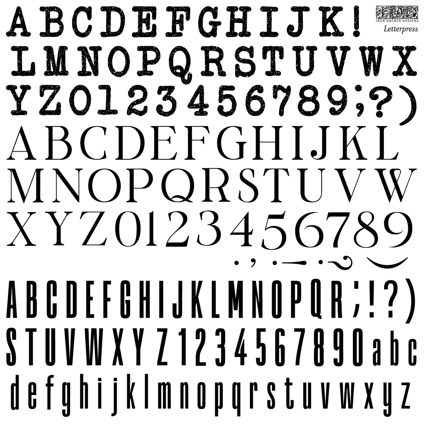 Letterpress IOD Stamps - Iron Orchid Designs