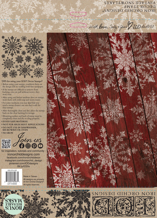 Vintage Snowflakes IOD Decor Stamp - Iron Orchid Designs