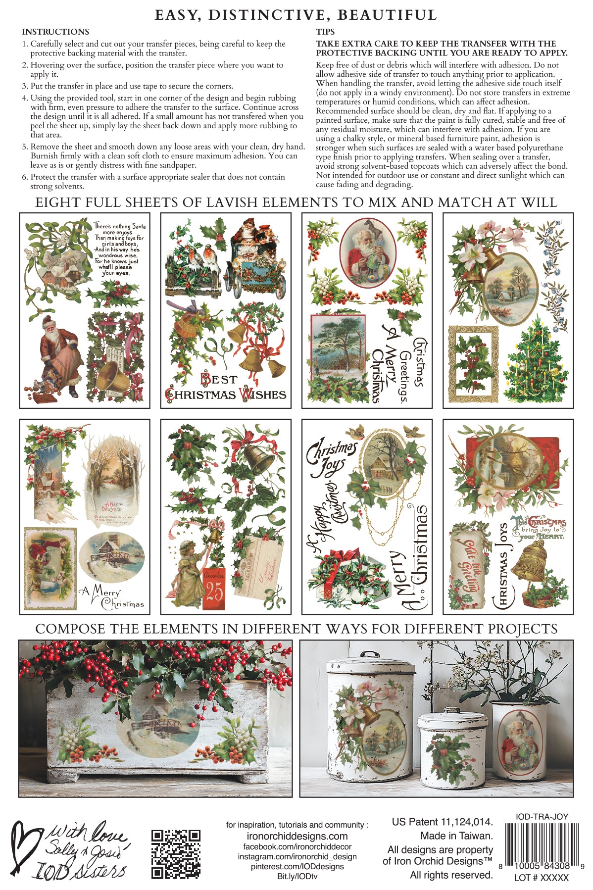 Christmas Joy IOD Transfer - Iron Orchid Designs