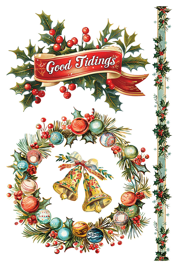 Kitschy Christmas IOD Transfer - Iron Orchid Designs