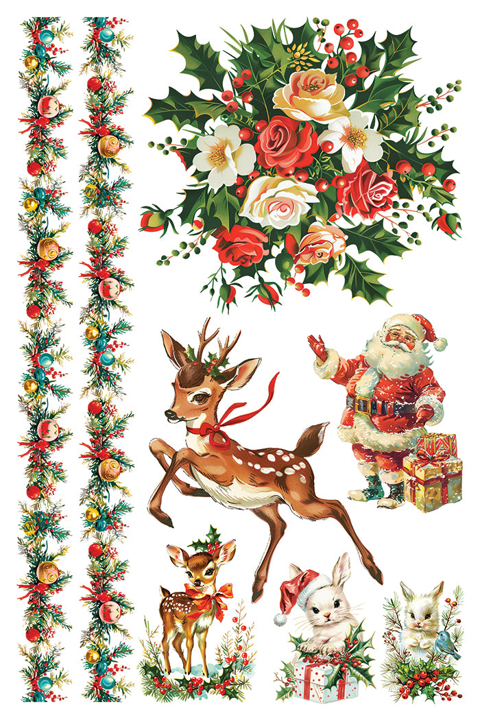 Kitschy Christmas IOD Transfer - Iron Orchid Designs