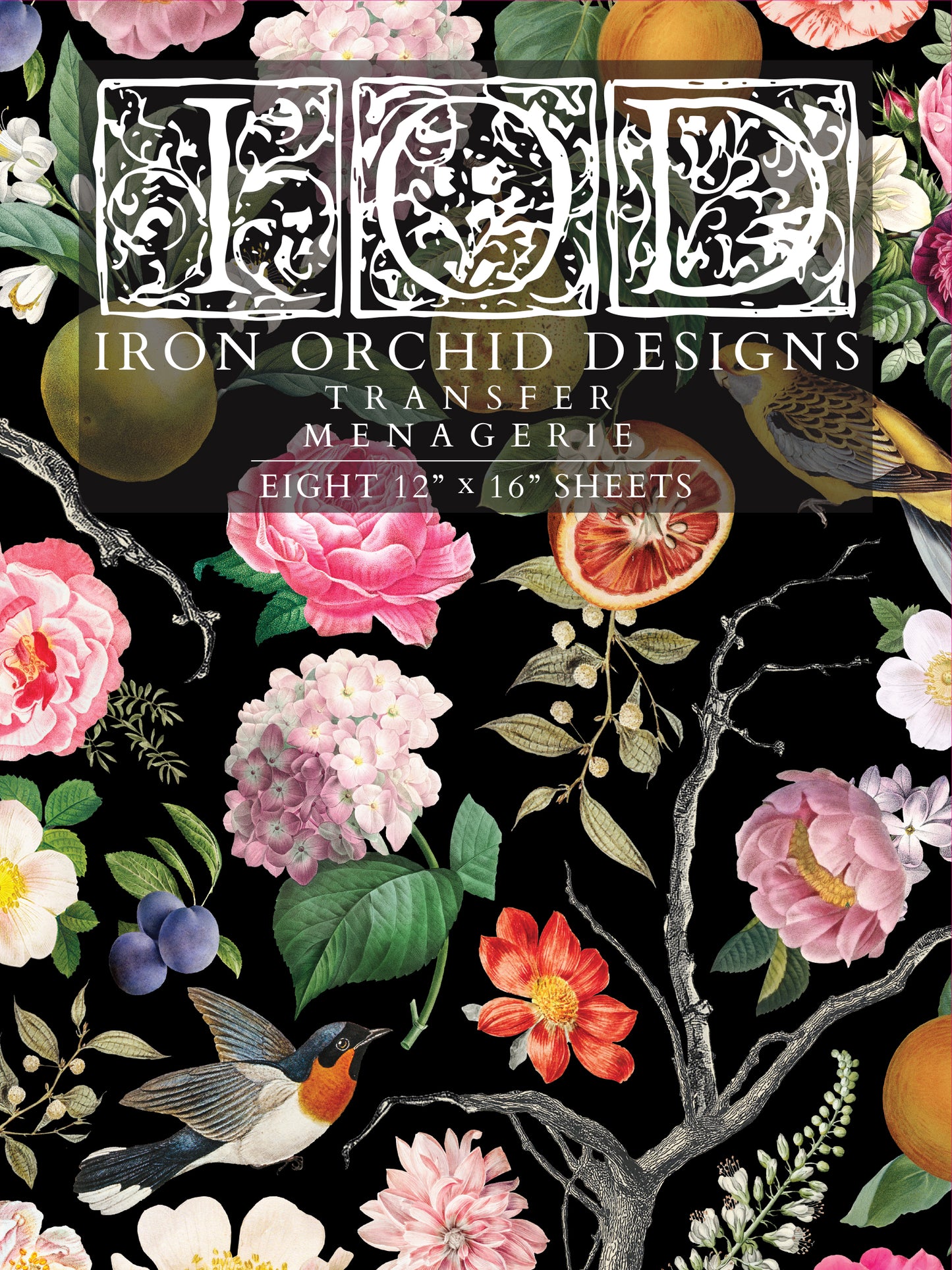 Menagerie IOD Transfer - Iron Orchid Designs Front Cover