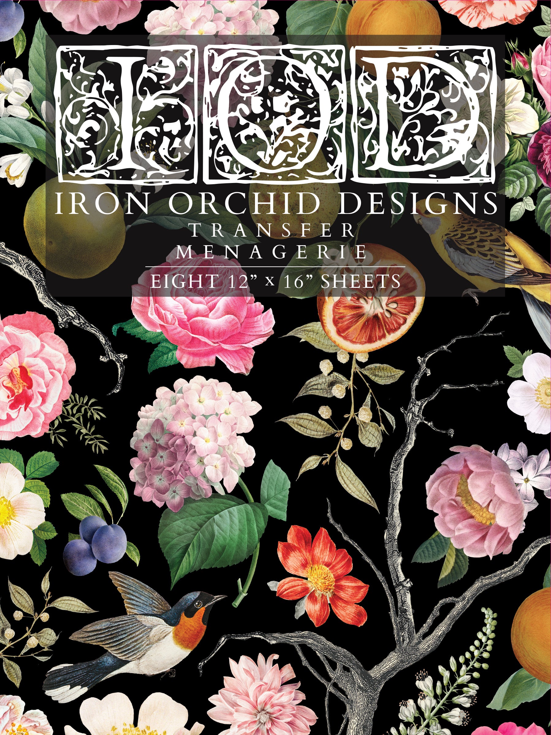 Menagerie IOD Transfer - Iron Orchid Designs Front Cover