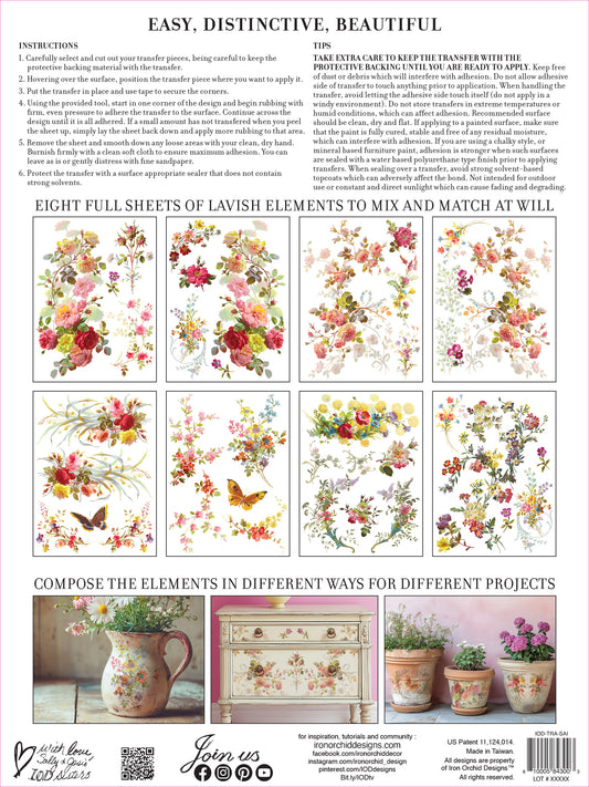 Saint Germain IOD Transfer - Iron Orchid Designs Back Cover