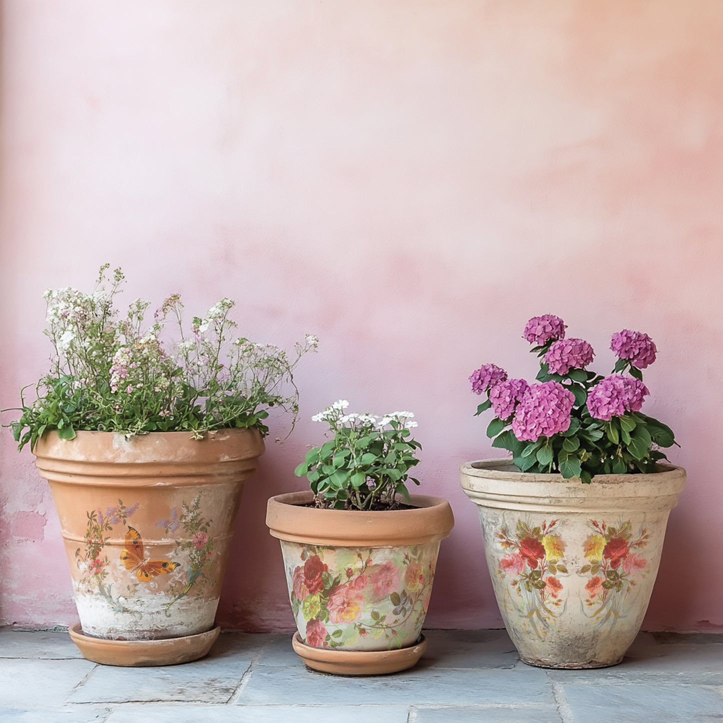 Saint Germain IOD Transfer - Iron Orchid Designs lant Pots