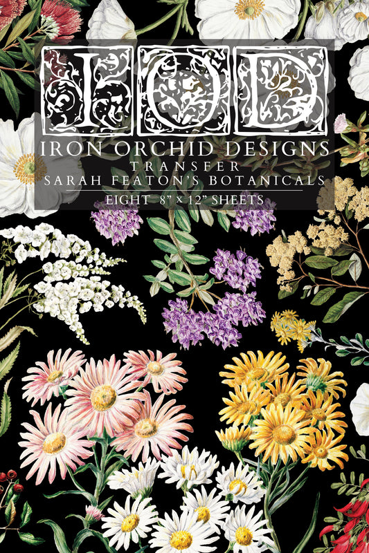 IOD Sarah Featons Botanicals decor transfer front cover