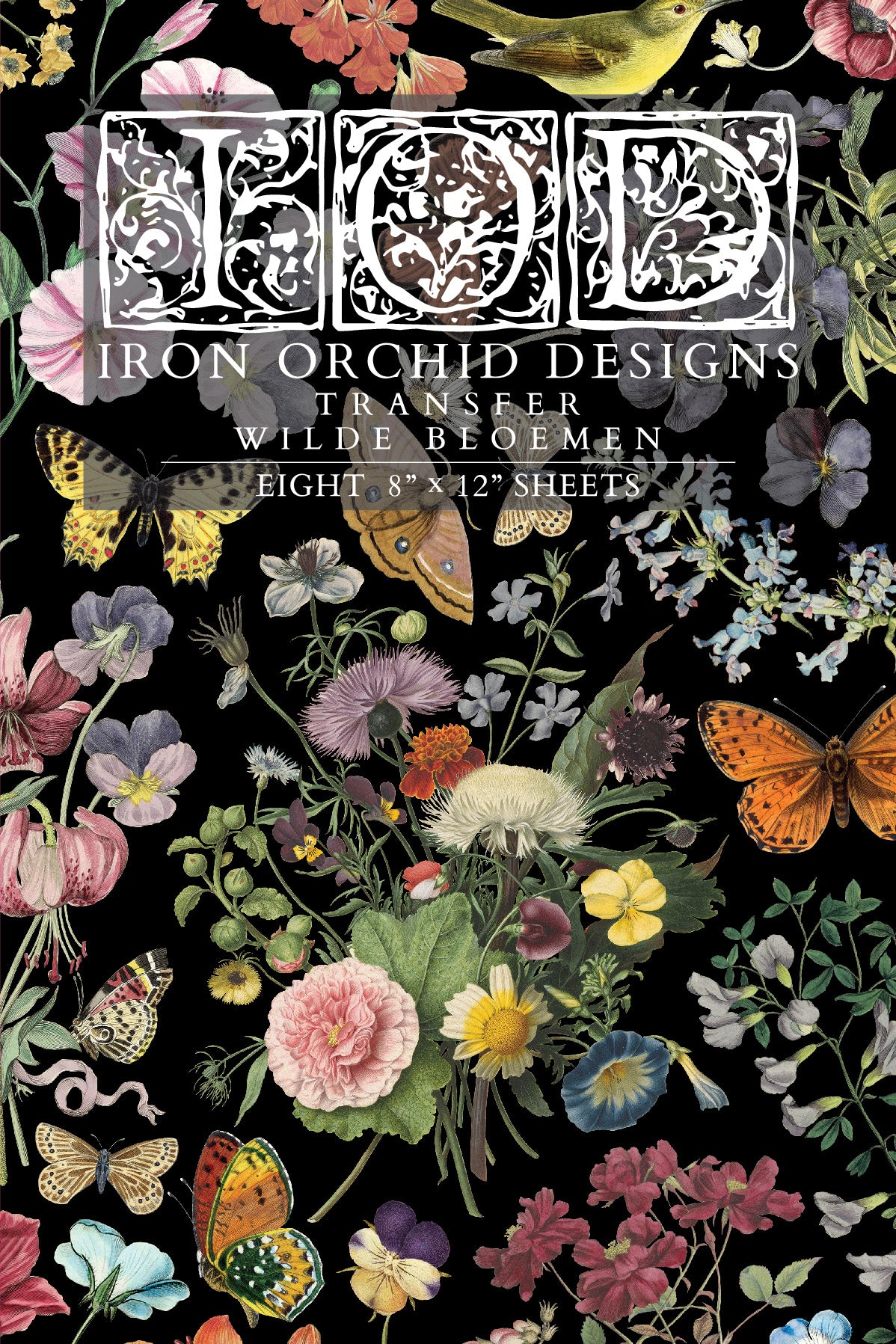 Wilde Bloemen IOD Transfer - Iron Orchid Designs