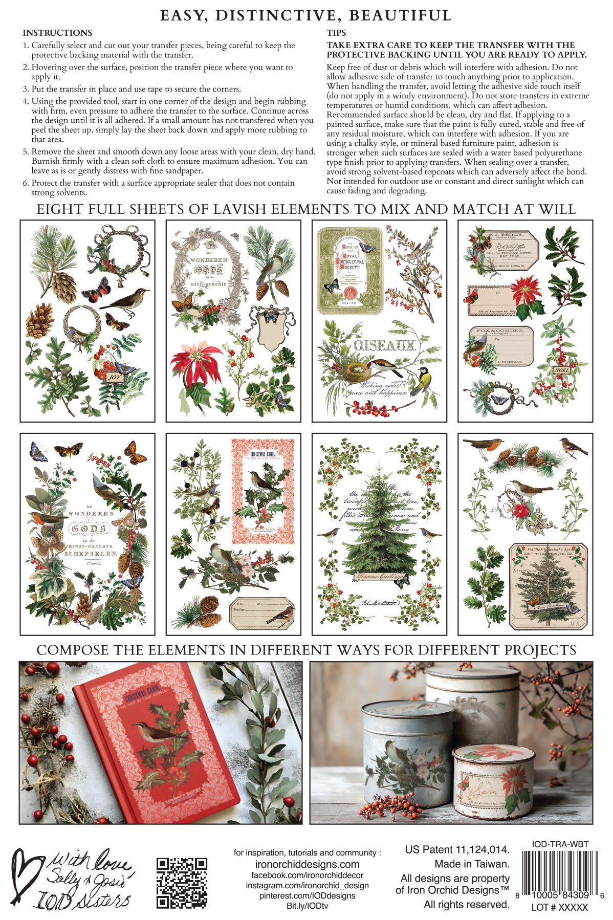 Winter Botanist IOD Transfer - Iron Orchid Designs