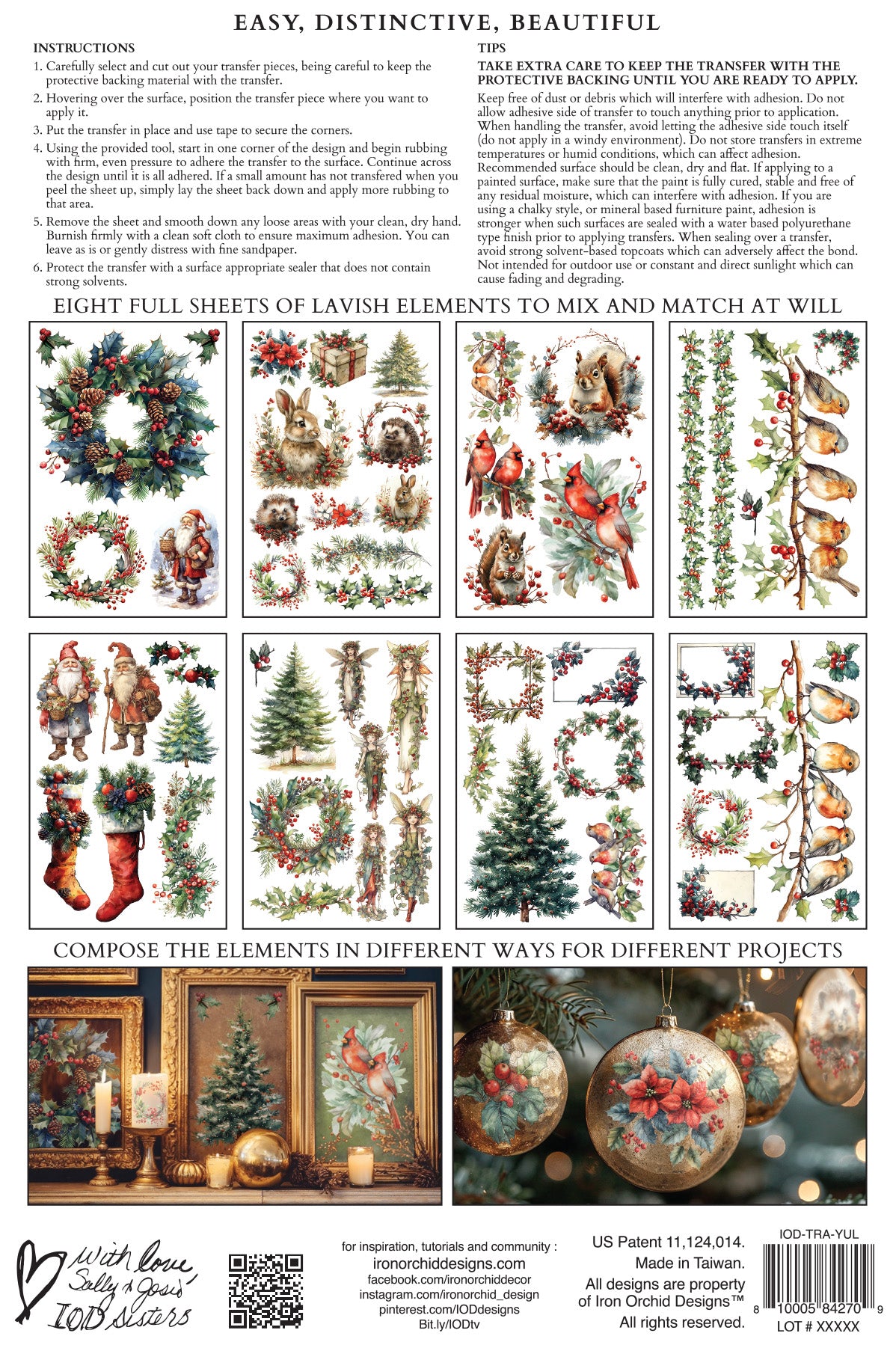Yuletide IOD Transfer - Iron Orchid Designs