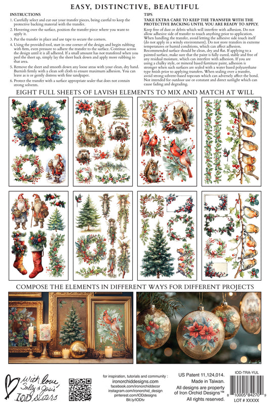 Yuletide IOD Transfer - Iron Orchid Designs