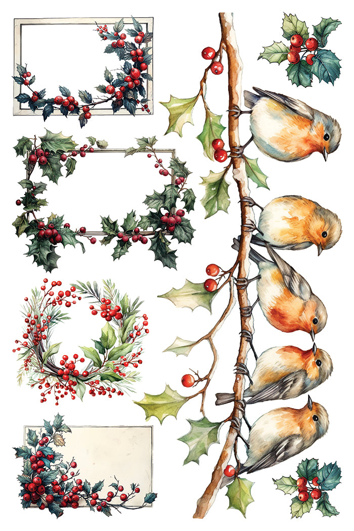Yuletide IOD Transfer - Iron Orchid Designs