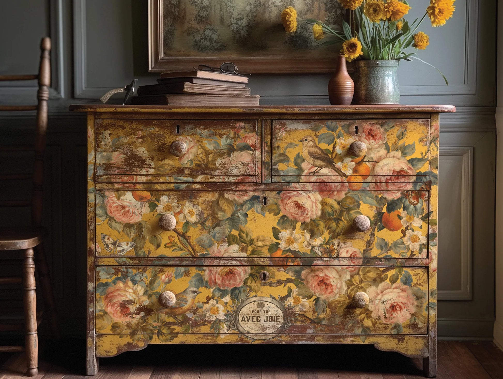 Joie Des Roses IOD Transfer - Iron Orchid Designs