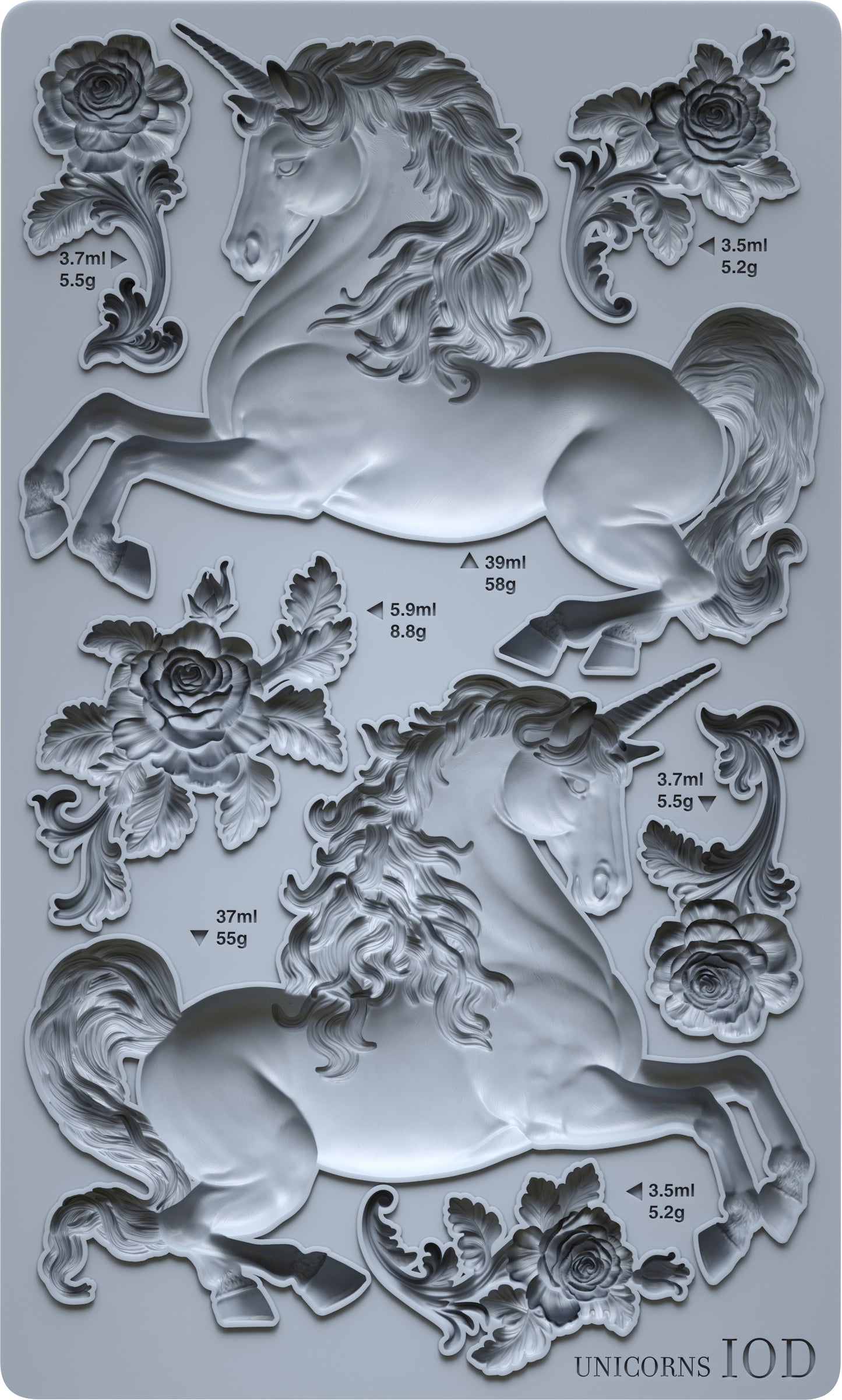 Unicorn Mould by IOD - Iron Orchid Designs