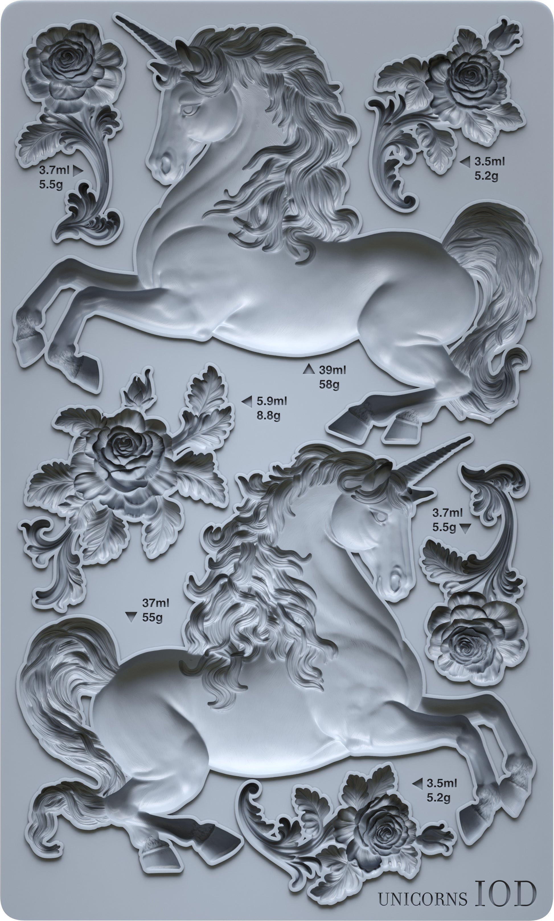 Unicorn Mould by IOD - Iron Orchid Designs
