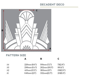 Art Deco Stencil - Decadent Deco - Stencil Up