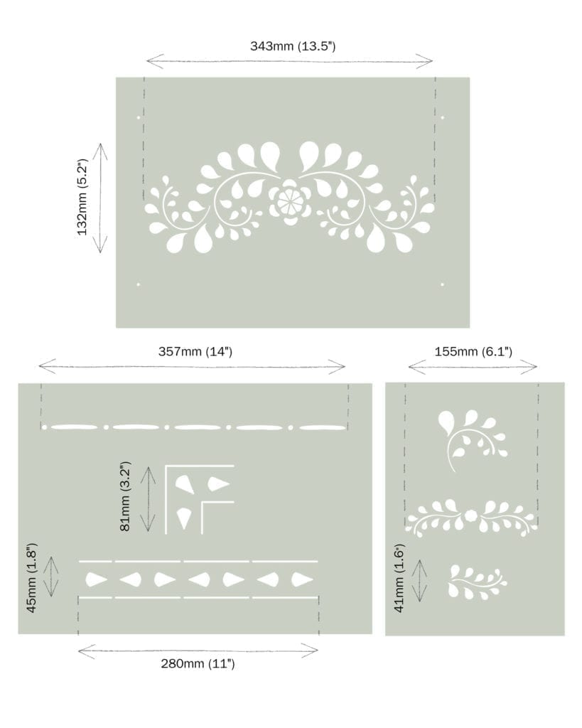 Faux Bone Inlay Stencil - Annie Sloan