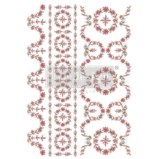 Flower Garland Transfer - Annie Sloan & Redesign with Prima