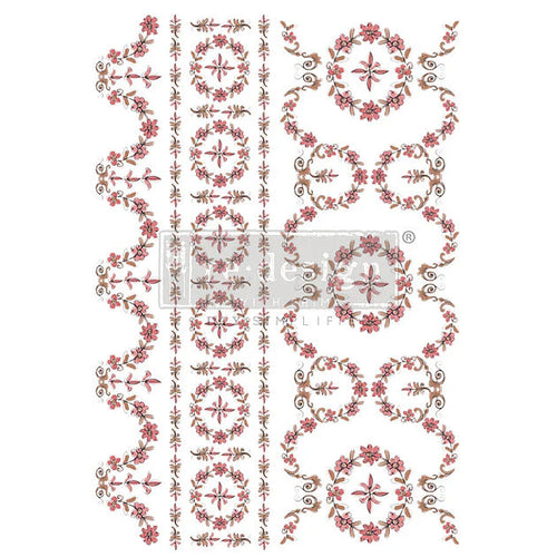 Flower Garland Transfer - Annie Sloan & Redesign with Prima