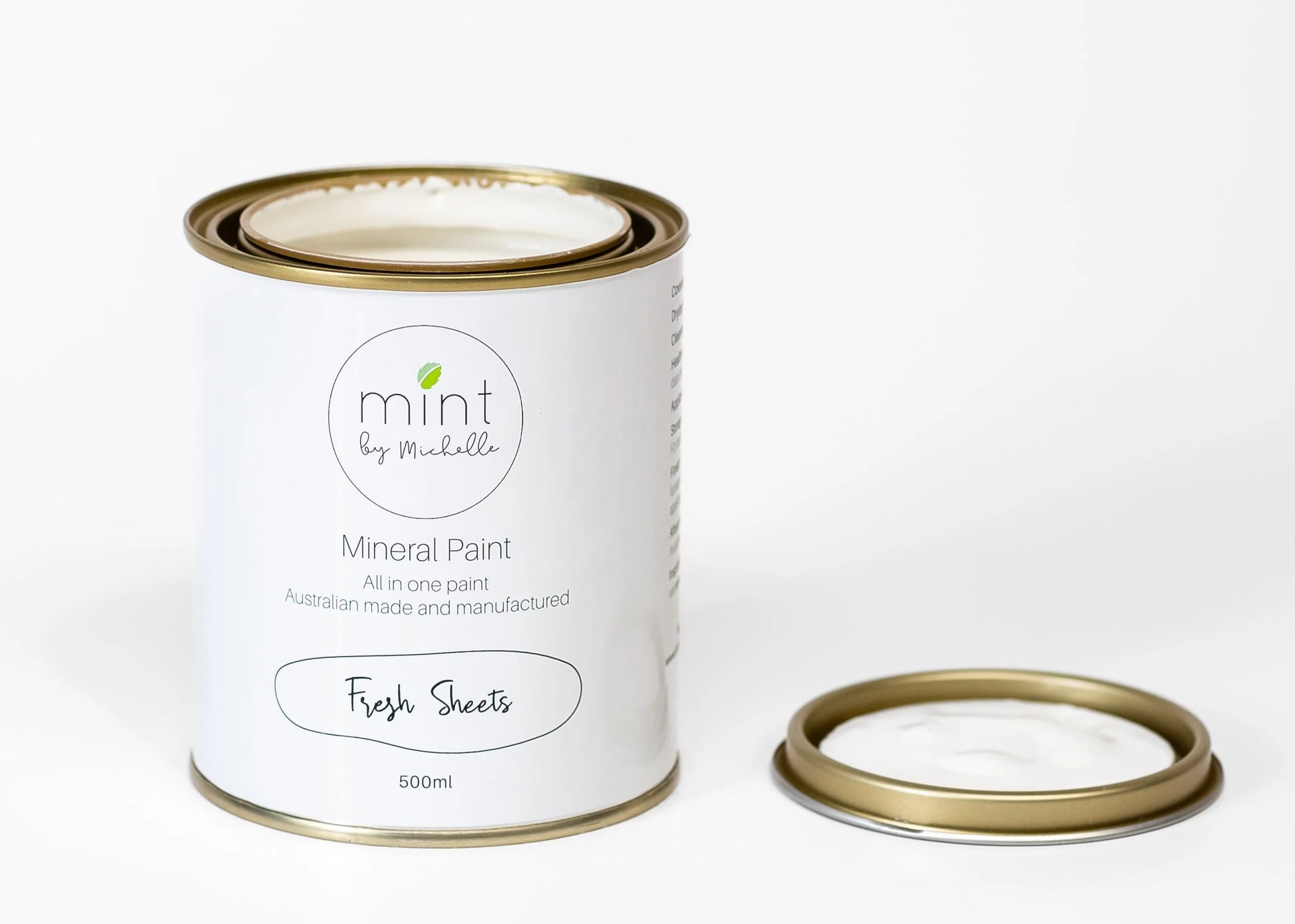 Fresh Sheets, Pure White Mineral Paint for Furniture, MINT by Michelle