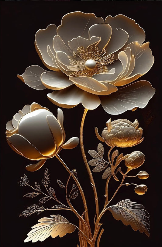 Golden Bloom 2 Decoupage Paper, MINT By Michelle Decoupage Papers for Furniture