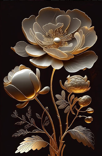 Golden Bloom 2 Decoupage Paper, MINT By Michelle Decoupage Papers for Furniture