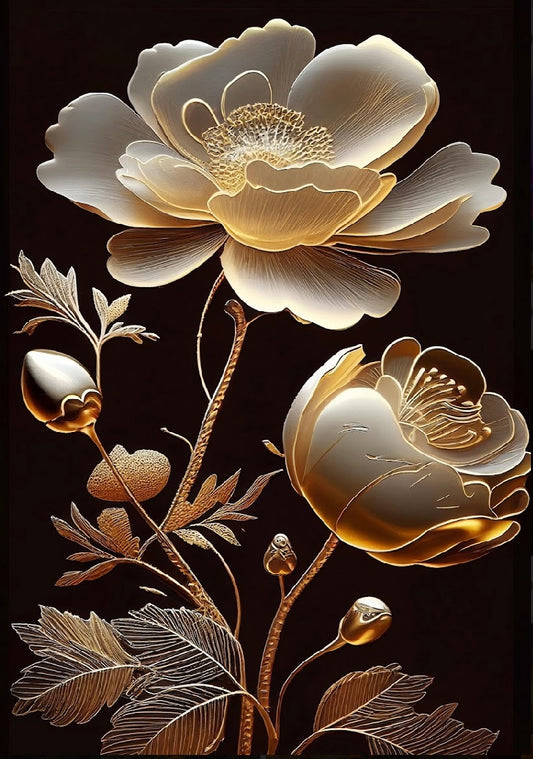 Golden Bloom 1 Decoupage Paper, MINT By Michelle Decoupage Papers for Furniture