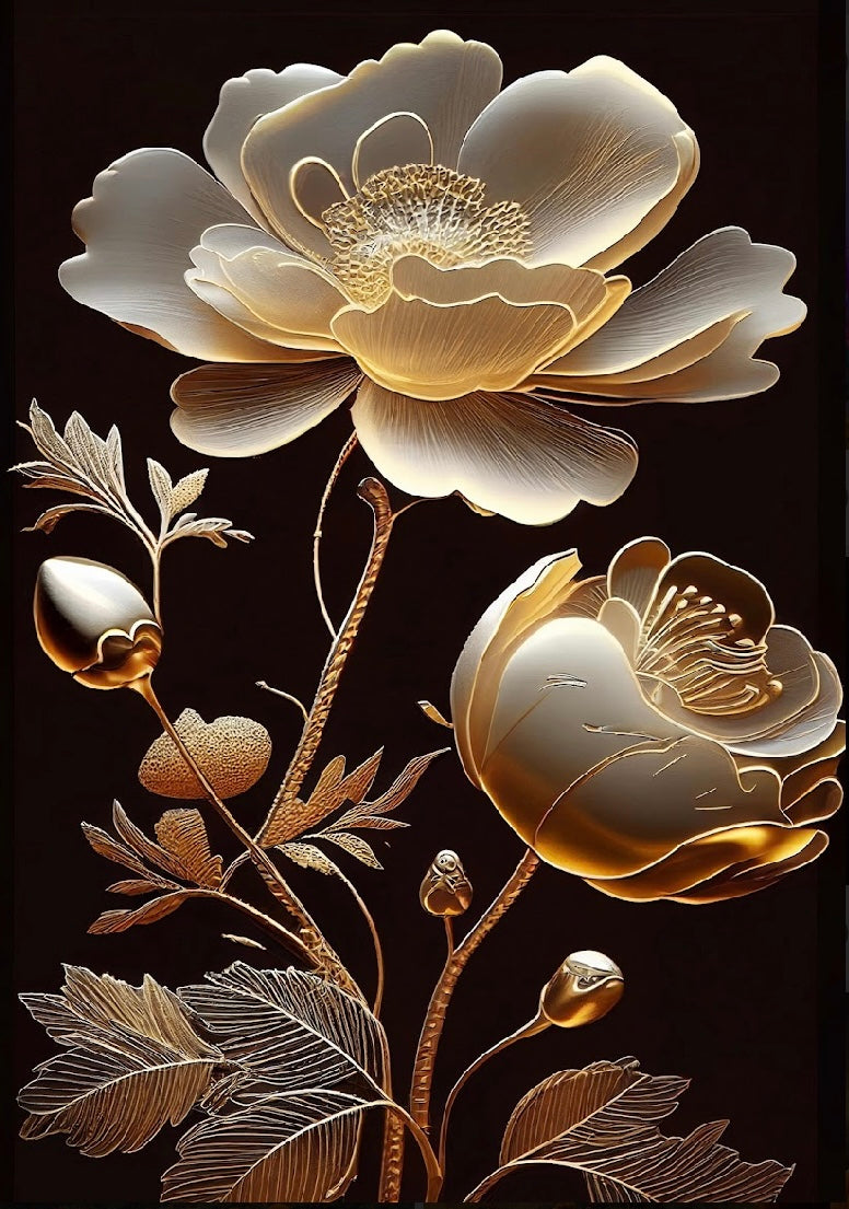 Golden Bloom 1 Decoupage Paper, MINT By Michelle Decoupage Papers for Furniture