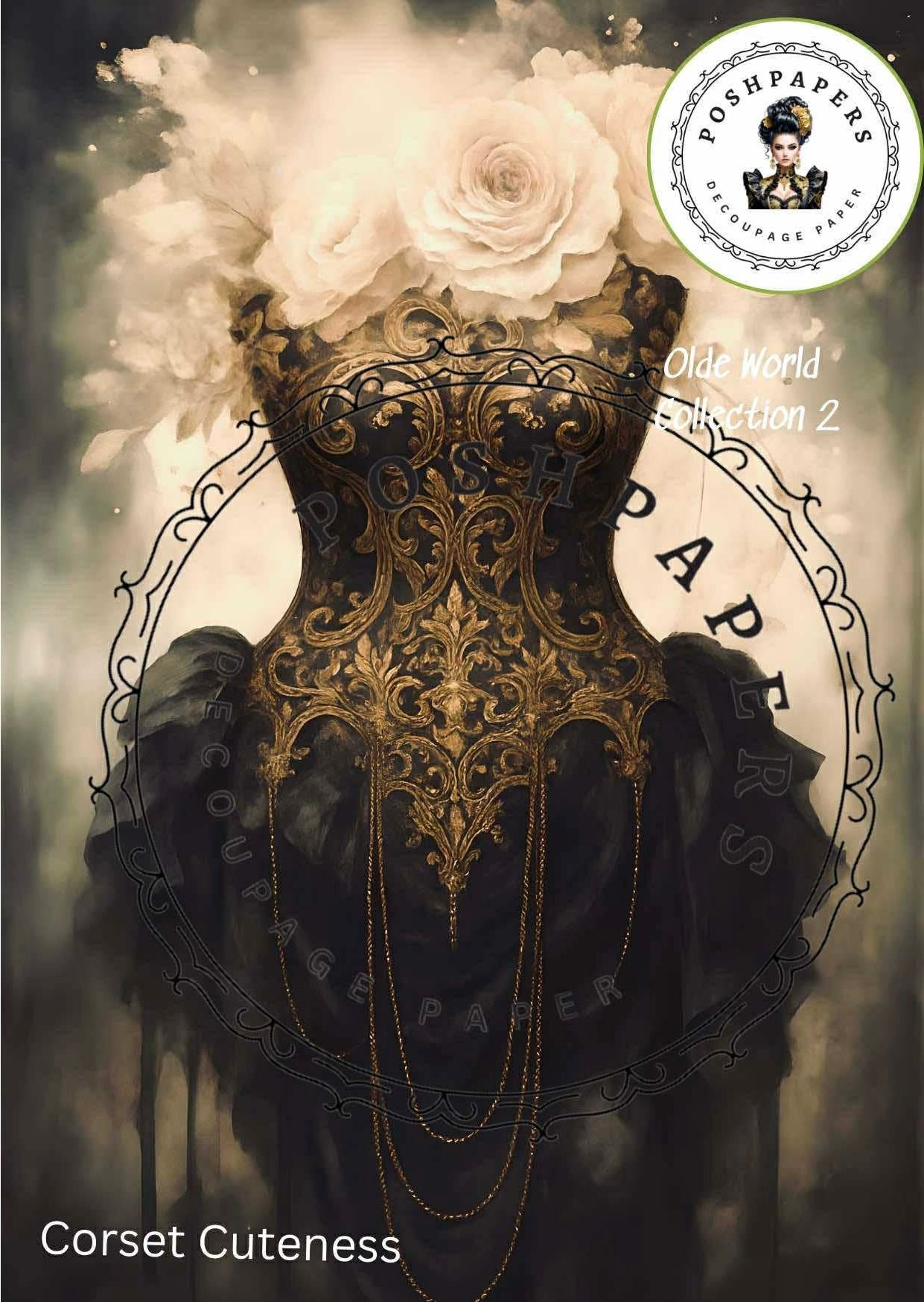 Posh Papers - Corset Cuteness - Large Decoupage Papers