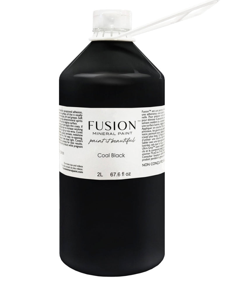 Fusion Mineral Paint Coal Black 2 Litre Bottle
