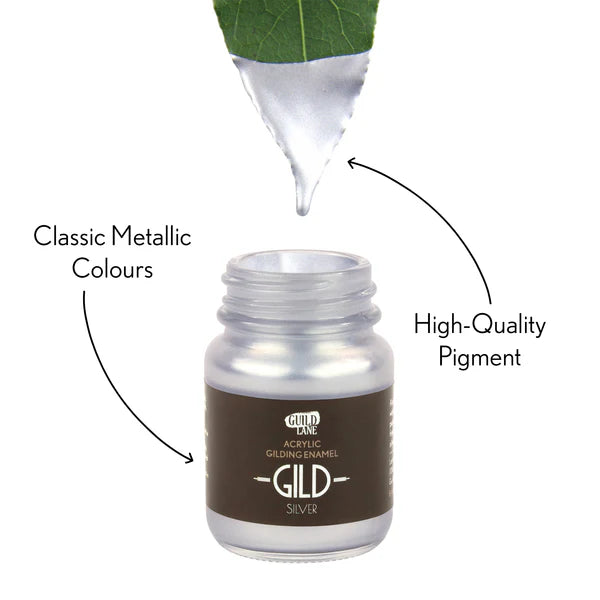 Silver Acrylic Gilding Enamel Paint | GILD Guild Lane UK