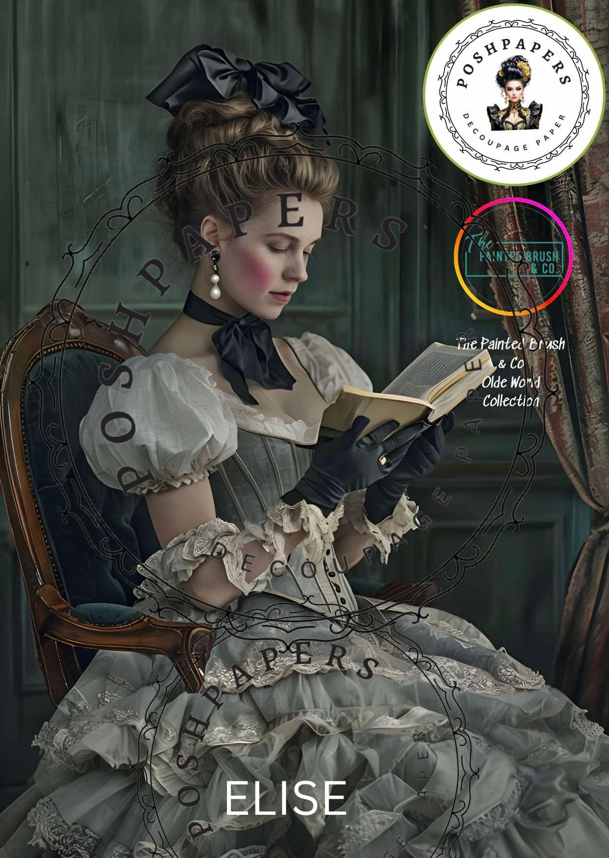 Posh Papers - Elise - Large Decoupage Papers