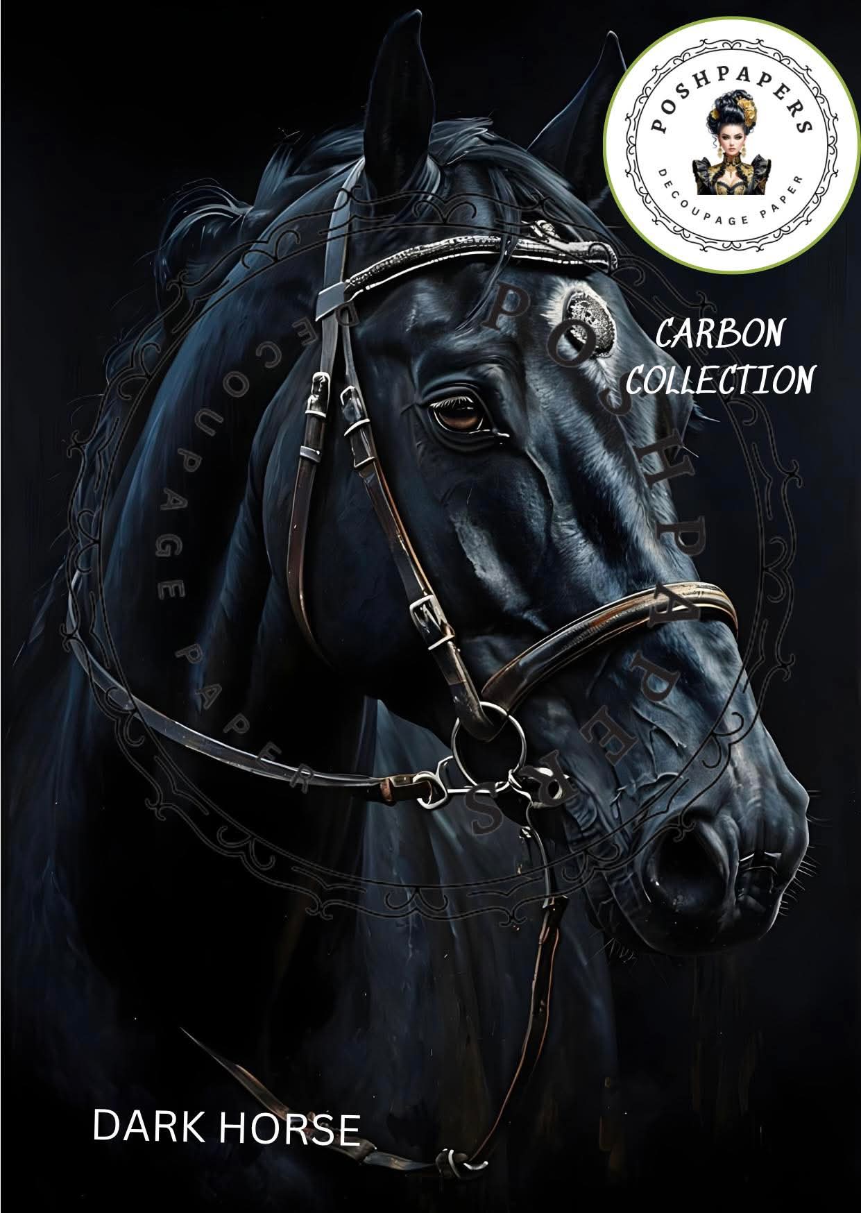 Posh Papers - Dark Horse - Large Decoupage Papers