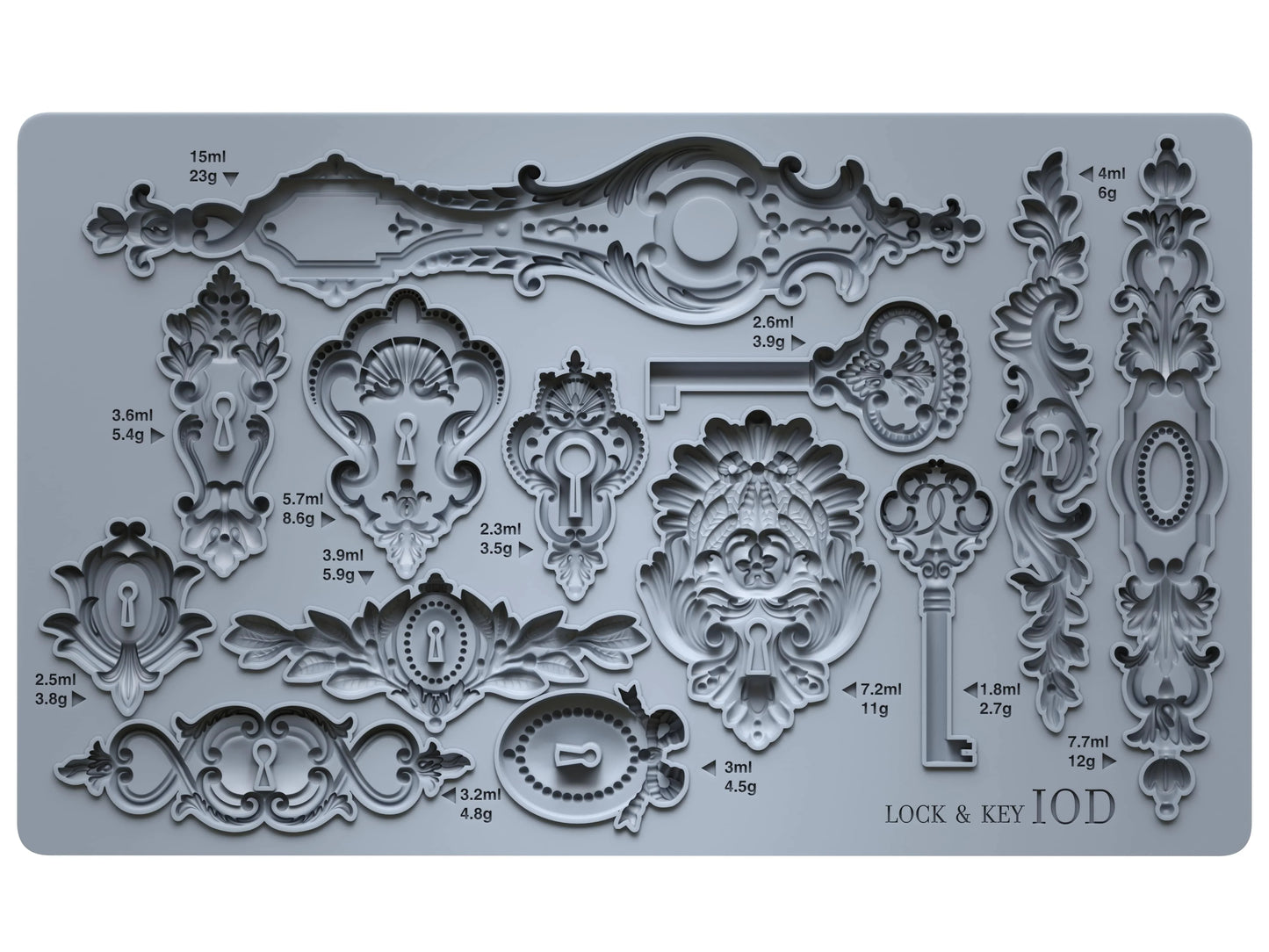 Lock and Key Mould by IOD - Iron Orchid Designs