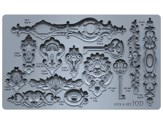 Lock and Key Mould by IOD - Iron Orchid Designs