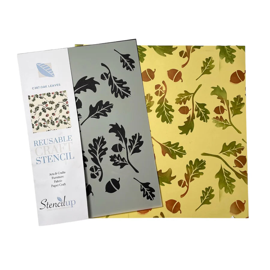 Oak Leaves Stencil - Stencil Up