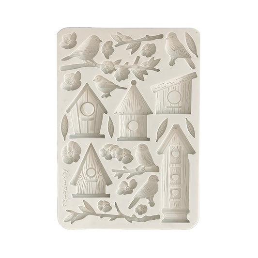 Stamperia A5 Silicone Mould – Nest & Birds – Dewdrops Collection