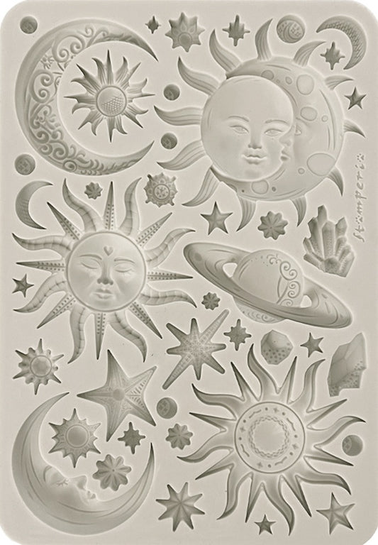 Stamperia A5 Silicone Mould – Sun & Moon