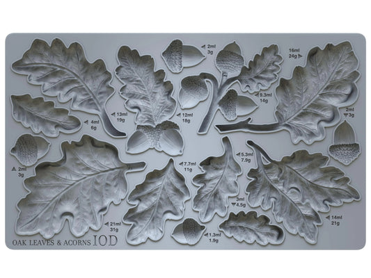 Oak Leaves and Acorns Mould by IOD - Iron Orchid Designs